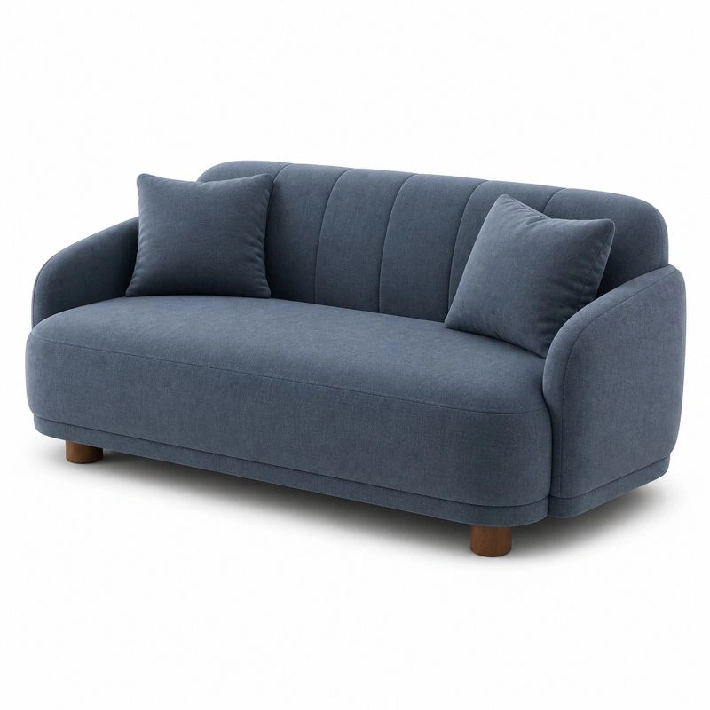 Sofa dwuosobowa niebieska nowoczesna-Ulorven